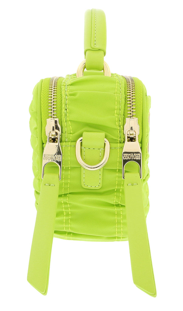 Versace Jeans Couture Lime Green Small  Nylon Shoulder Bag with Coin Purse