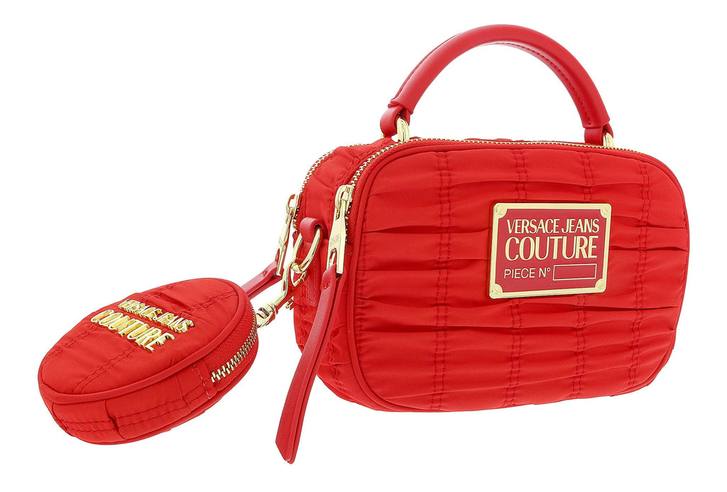 Versace Jeans Couture Red Small  Nylon Shoulder Bag with Coin Purse