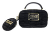 Versace Jeans Couture Black Small  Nylon Shoulder Bag with Coin Purse