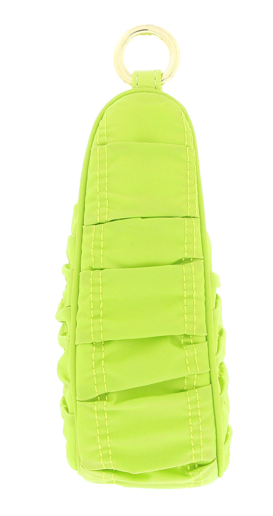 Versace Jeans Couture Lime Green Medium Ruched Nylon Moon Shoulder Bag with Coin Purse
