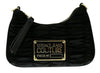 Versace Jeans Couture Black Mini Boho Ruched Nylon Crossbody Bag