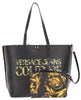 Versace Jeans Couture Black/Gold  Floral Reversible Signature Shopper Tote Bag