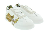 Versace Jeans Couture White Gold Athletic Medusa Fashion Court Sneakers -