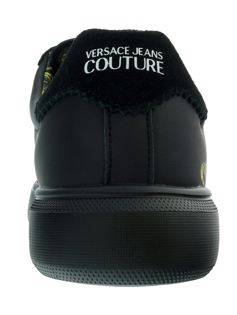 Versace Jeans Couture Black/Gold Athletic Medusa Fashion Court Sneakers -