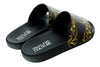 Versace Jeans Couture Black/Gold Baroque Logo Pool Slide -