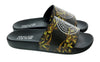 Versace Jeans Couture Black/Gold Baroque Logo Pool Slide -