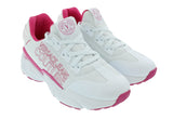Versace Jeans Couture White Pink  Athletic  Fashion Everyday Sneakers -7