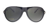 Tom Ford FT0381 01R Dalton  Shiny Black Pilot Navigator Sunglasses