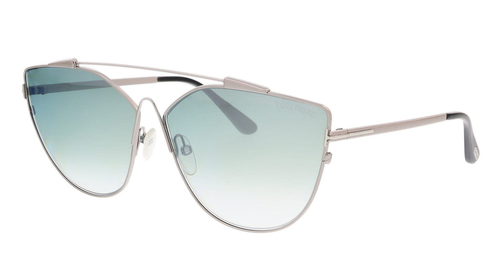 Tom Ford   Shiny Light Ruthenium Brow Bar Cateye Sunglasses