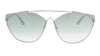 Tom Ford FT0563 14X Jacquelyn  Shiny Light Ruthenium Brow Bar Cateye Sunglasses