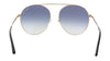 Tom Ford FT0571 28B Simone  Shiny Rose Gold Brow Bar Round Sunglasses