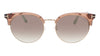 Tom Ford FT0545-K 45G  Shiny Light Brown Semi-Rimless Round Sunglasses