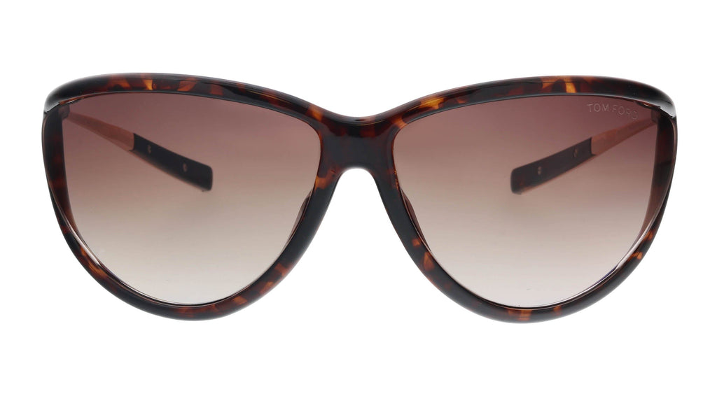 Tom Ford FT0770 52F Tammy  Dark Havana Geometric Shield Sunglasses