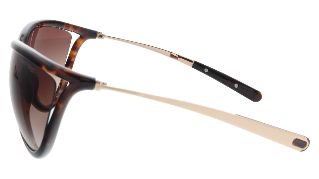 Tom Ford FT0770 52F Tammy  Dark Havana Geometric Shield Sunglasses