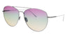 Tom Ford   Shiny Palladium Teardrop Aviator Sunglasses