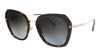 Tom Ford    Dark Havana Geometric Round Sunglasses