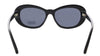 Tom Ford FT0819 01A Elodie  Shiny Black Elongated Oval Sunglasses