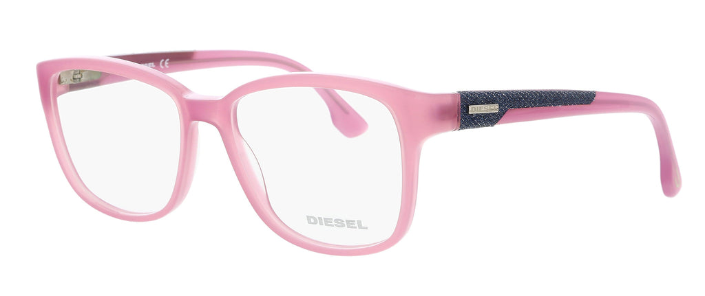 Diesel  Shiny Violet Rounded Square Eyeglasses