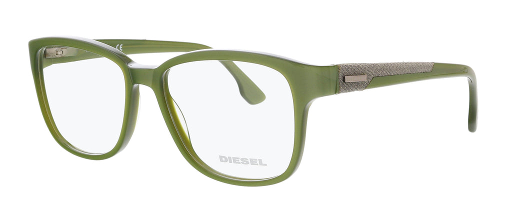 Diesel  Shiny Dark Green Rounded Square Eyeglasses