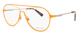 Diesel  Matte Orange Semi-Rimless Round Eyeglasses