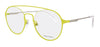 Diesel  Matte Yellow Semi-Rimless Round Eyeglasses