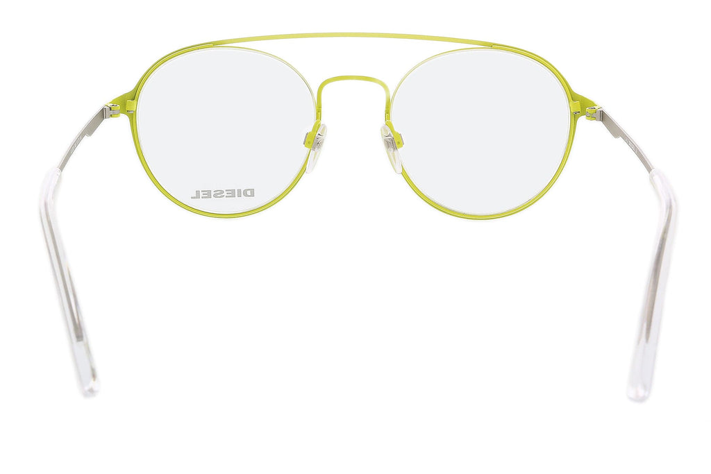 Diesel DL5323 Matte Yellow Semi-Rimless Round Eyeglasses