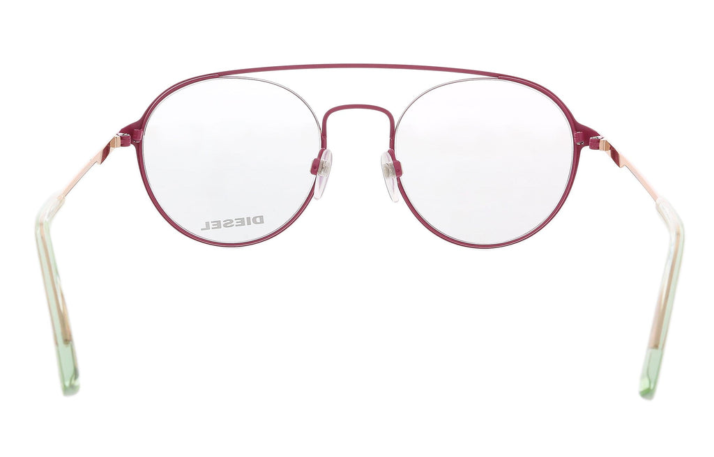 Diesel DL5323 Matte Pink Semi-Rimless Round Eyeglasses