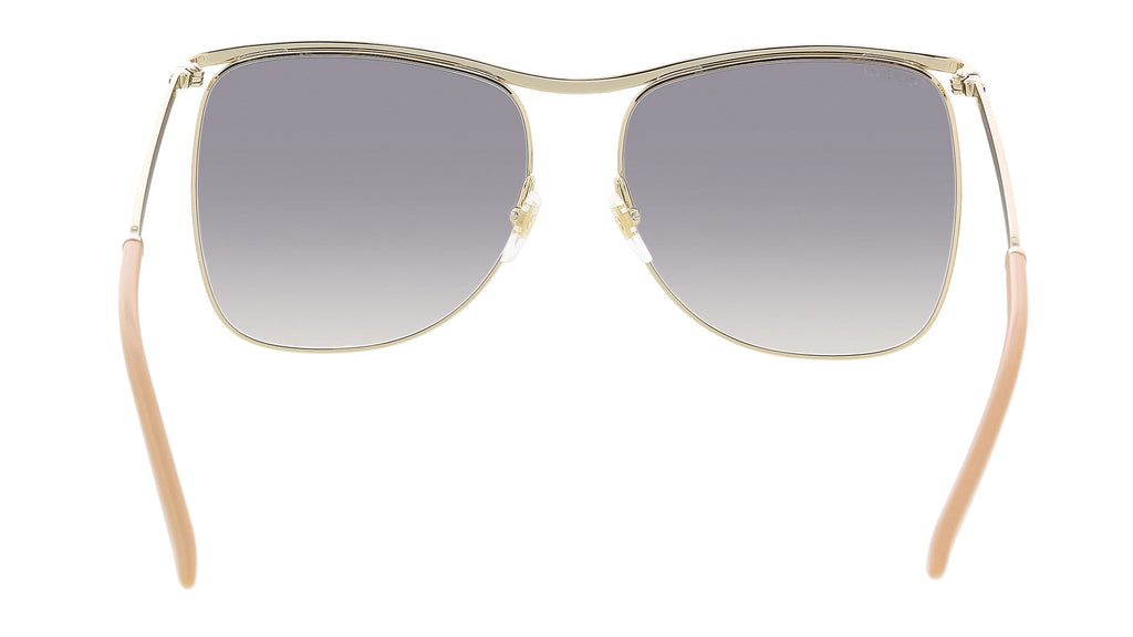 Gucci GG0820S-001 Gold Browline Aviator Sunglasses