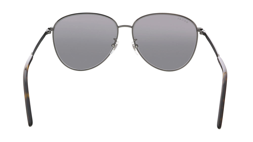 Gucci GG0945SA-001 Ruthenium Teardrop Aviator Sunglasses