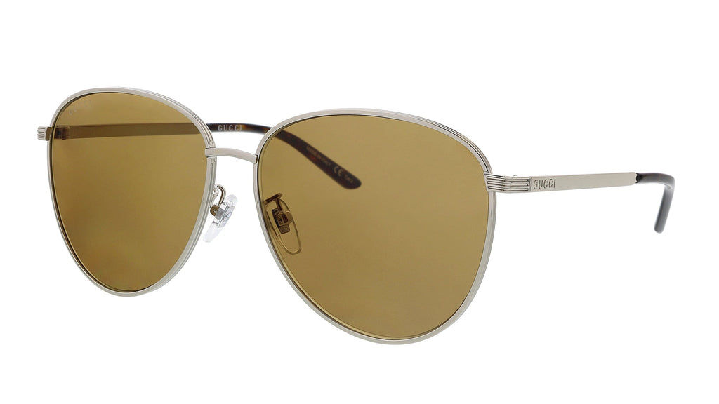 Gucci  Silver Teardrop Aviator Sunglasses