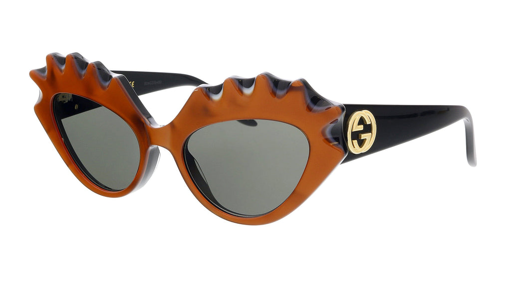 Gucci  Orange Geometric Cateye Sunglasses