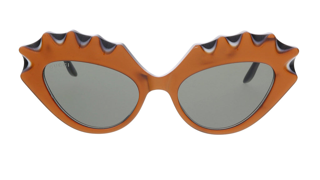 Gucci GG0781S-001 Orange Geometric Cateye Sunglasses