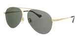 Gucci  Gold Semi-Rimless Aviator Sunglasses