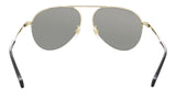Gucci GG0742S-005 Gold Semi-Rimless Aviator Sunglasses