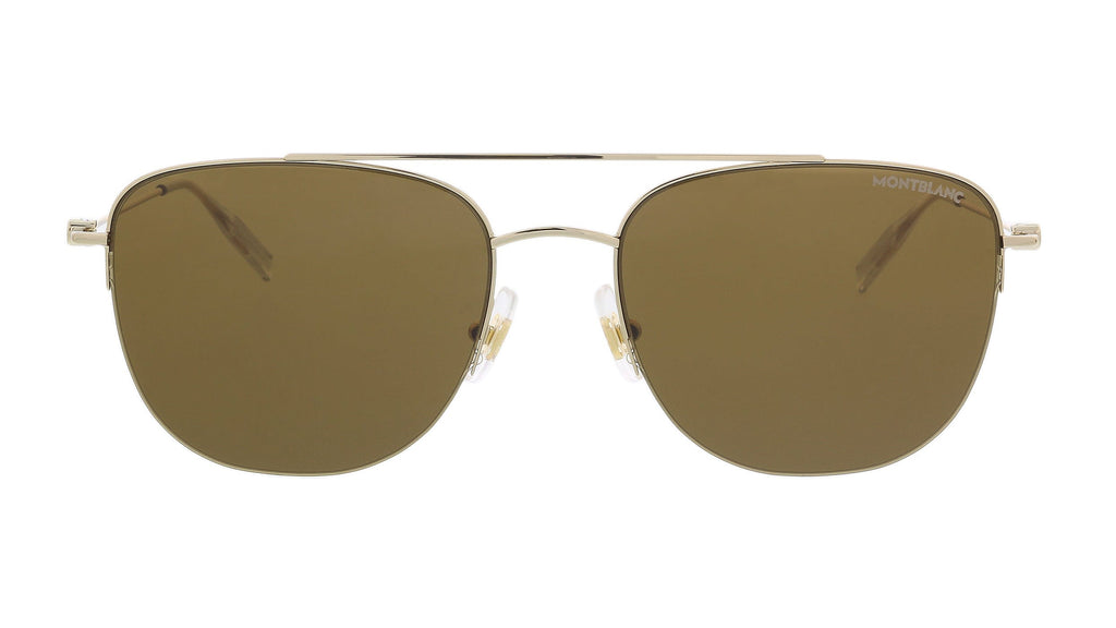 Montblanc MB0096S-003 Gold Square Sunglasses