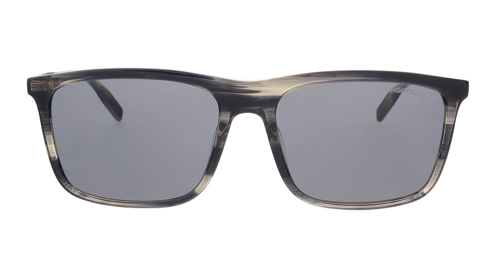 Montblanc MB0116S-004 Grey Square Sunglasses