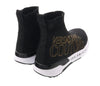 Versace Jeans Couture Black Slip On Signature Knit Ankle Boots-