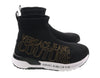 Versace Jeans Couture Black Slip On Signature Knit Ankle Boots-