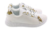 Versace Jeans Couture White Baroque Print Lace Up Sneakers-