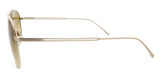 Lacoste Paris Collection L218SPC 41566 Matte Gold Brow Bar Aviator Sunglasses with Zeiss Lenses