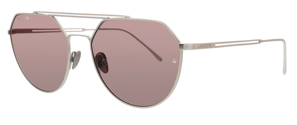 Lacoste Paris Collection  Matte Gunmetal Geometric Round Sunglasses with Zeiss Lenses