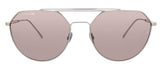 Lacoste Paris Collection L220SPC 41568 Matte Gunmetal Geometric Round Sunglasses with Zeiss Lenses