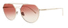 Lacoste Paris Collection  Rose Gold Geometric Round Sunglasses with Zeiss Lenses