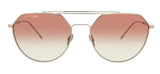Lacoste Paris Collection L220SPC 41568 Rose Gold Geometric Round Sunglasses with Zeiss Lenses