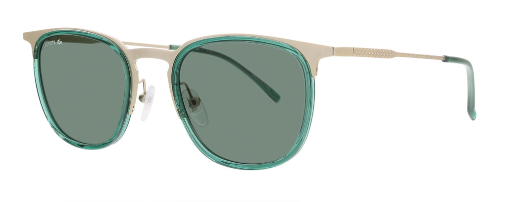 Lacoste  Gold/Green Modified Round Sunglasses