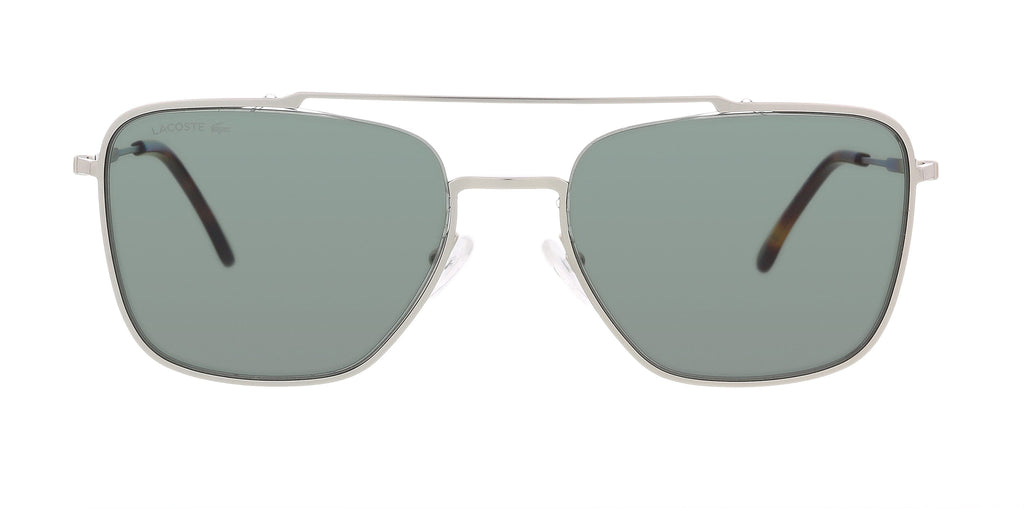 Lacoste L105SND 43485 Silver Brow Bar Square Sunglasses