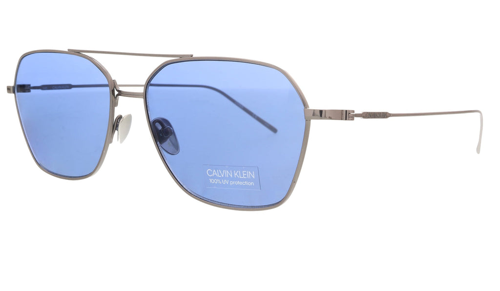 Calvin Klein  Dark Gunmetal Square Sunglasses