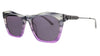 Calvin Klein  Smoke/Purple Horn Gradient Square Sunglasses