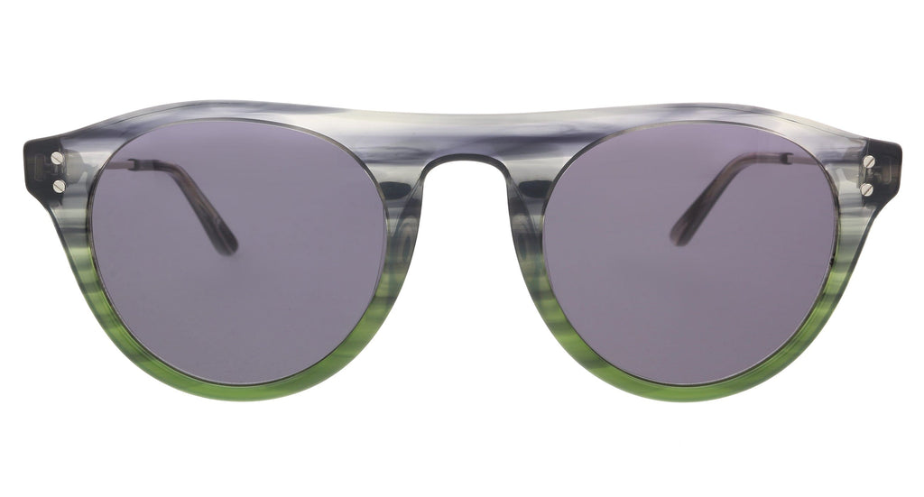 Calvin Klein CK20701S 41888 Smoke/Green Horn Gradient Round Sunglasses