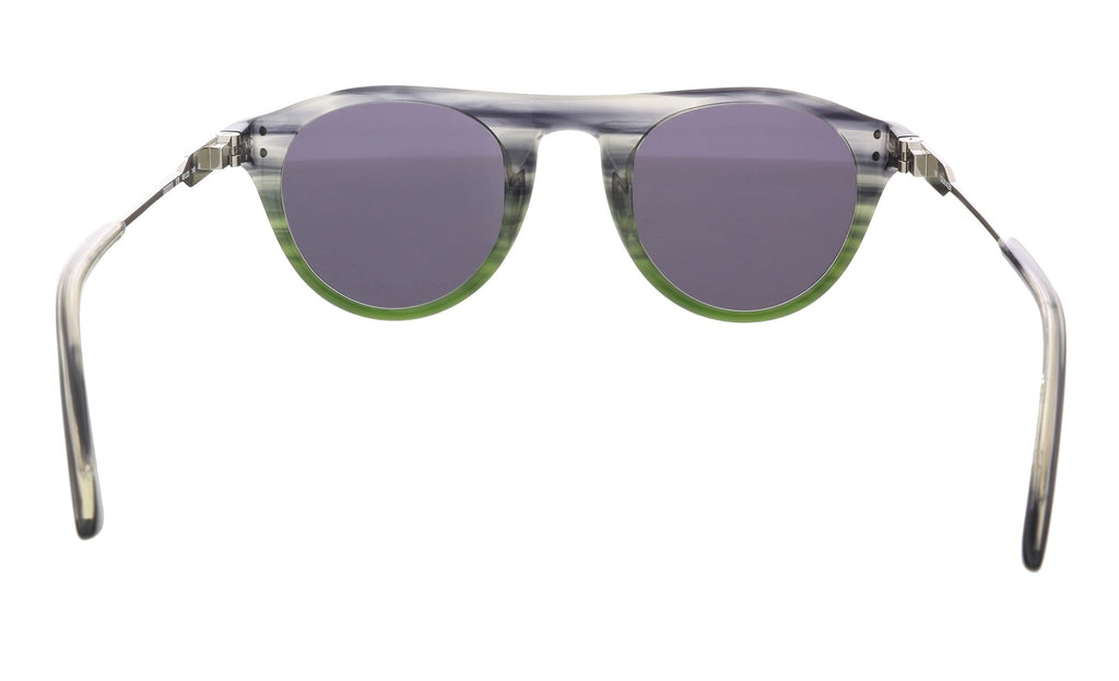 Calvin Klein CK20701S 41888 Smoke/Green Horn Gradient Round Sunglasses